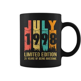 July 1998 T Shirt 21 Year Old 21St Birthday Gift Tee Shirt Coffee Mug | Mazezy
