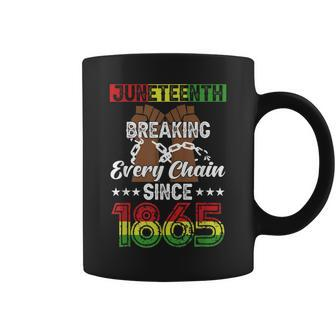 Junenth Breaking Every Chain Since 1865 African Men Women Coffee Mug | Mazezy