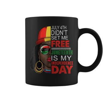 Junenth Is My Independence Day Africa Black Woman Melanin Coffee Mug - Thegiftio UK