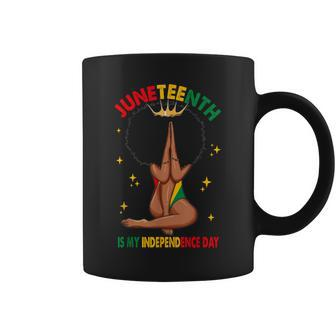 Junenth Is My Independence Day Black Queen African Women Coffee Mug - Thegiftio UK