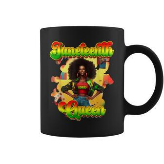 Junenth Queen Black Girl Magic Melanin Black Woman Afro Coffee Mug - Thegiftio UK
