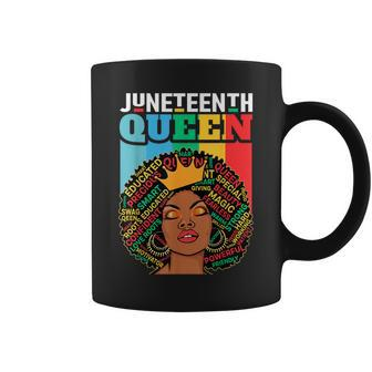 Junenth Women Queen African American Black Afro Coffee Mug - Thegiftio UK