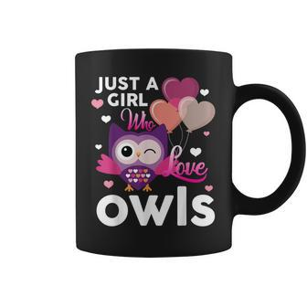 Just A Girl Who Love Owls Funny Gift Owl Mom Coffee Mug | Mazezy