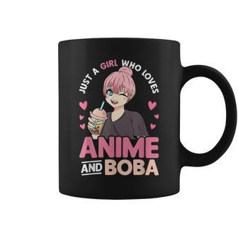 Just A Girl Who Loves Anime And Boba Tea Lover Girls N Coffee Mug - Thegiftio UK