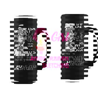 Just A Girl Who Loves Anime Ramen And Sketching N Girl Coffee Mug - Thegiftio