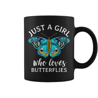 Just A Girl Who Loves Butterflies Butterfly Mom Monarch Gift Coffee Mug - Seseable