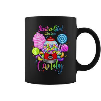 Just A Girl Who Loves Candy Rainbow Sweets Tester Gift Coffee Mug | Mazezy