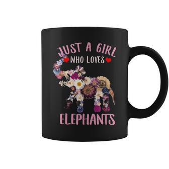 Just A Girl Who Loves Elephants Lover Dad Mom Boy Funny Coffee Mug - Seseable