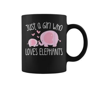 Just A Girl Who Loves Elephants Mom Baby Toddler Kids Gift Coffee Mug - Seseable