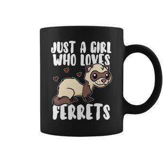 Just A Girl Who Loves Ferrets Cute Weasel Ferret Costume Coffee Mug | Mazezy
