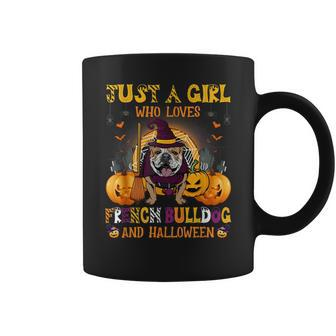 Just A Girl Who Loves French Bulldog And Halloween Coffee Mug - Thegiftio UK