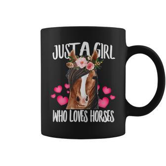 Just A Girl Who Loves Horses Riding Love-R Birth-Day Gift Coffee Mug - Seseable