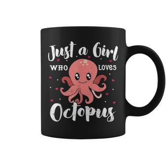 Just A Girl Who Loves Octopus Women Gift Kids Mom Lover Coffee Mug - Seseable