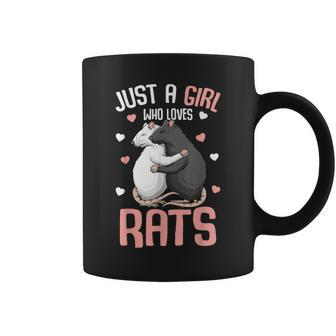 Just A Girl Who Loves Rats Kids Girls Women Rat Lover Coffee Mug | Mazezy
