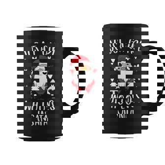 Just A Girl Who Loves Santa Cute Christmas Xmas Tree Coffee Mug - Thegiftio UK