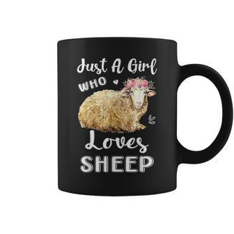 Just A Girl Who Loves Sheep Cute Sheep Mom Gift Coffee Mug - Seseable