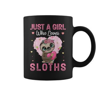 Just A Girl Who Loves Sloths Lover Sloth Animal Coffee Mug - Seseable