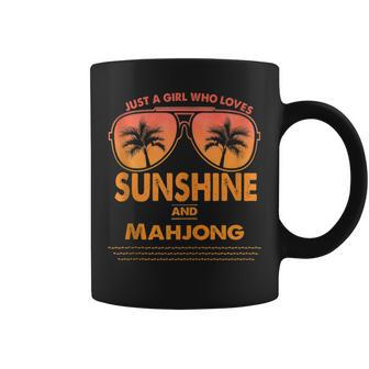 Just A Girl Who Loves Sunshine And Mahjong For Woman Coffee Mug | Mazezy AU