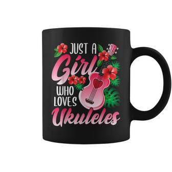 Just A Girl Who Loves Ukuleles - Ukulele Player Coffee Mug | Mazezy