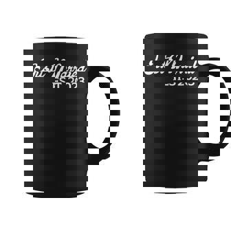 Just Married 2023 Honeymoon Wedding Couples Fiancee Coffee Mug | Mazezy