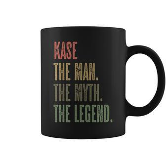 Kase The Man The Myth The Legend | Funny Mens Boys Name Coffee Mug - Seseable