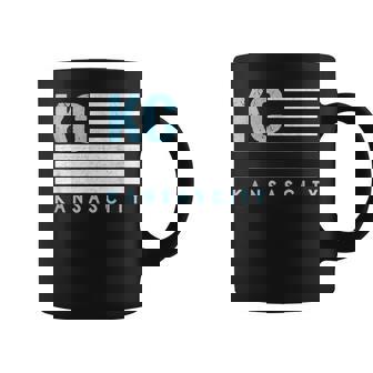 Kc Usa Flag Kansas City Blue & Light Blue Kc Usa Kansas City Coffee Mug | Mazezy