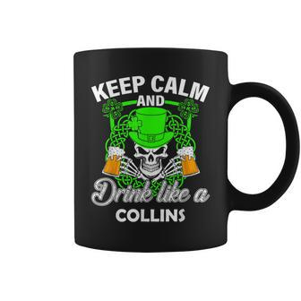 Keep Calm And Drink Like A Collins St Patricks Day Lucky Coffee Mug - Seseable