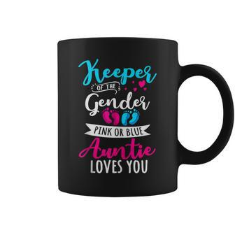 Keeper Of The Gender Auntie Loves You Aunt Baby Announcement Coffee Mug | Mazezy