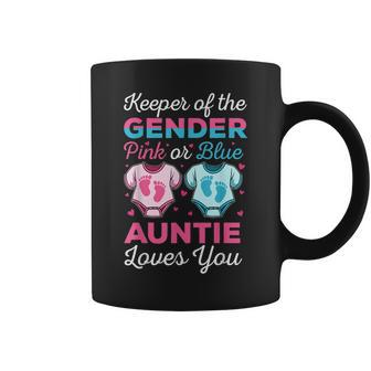 Keeper Of The Gender Auntie Loves You Baby Announcement Aunt Coffee Mug | Mazezy
