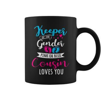 Keeper Of The Gender Cousin Loves You Baby Shower Family Coffee Mug | Mazezy