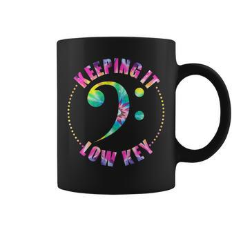 Keeping It Low Key Musician Funny Classical Bass Clef Music Coffee Mug - Seseable