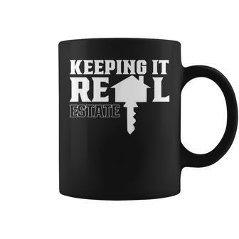 Keeping It Real Estate Broker Agent Seller Realtor Coffee Mug | Mazezy UK