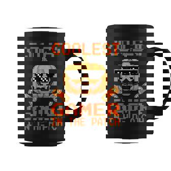 Kids Halloween Coolest Gamer In The Patch Boys Girls Pumpkin V4 Coffee Mug - Thegiftio UK