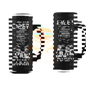 Kids Halloween Coolest Gamer In The Patch Boys Girls Pumpkin V6 Coffee Mug - Thegiftio UK