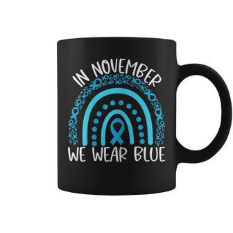 Kids In November We Wear Blue Diabetes Awareness Rainbow Coffee Mug - Thegiftio UK