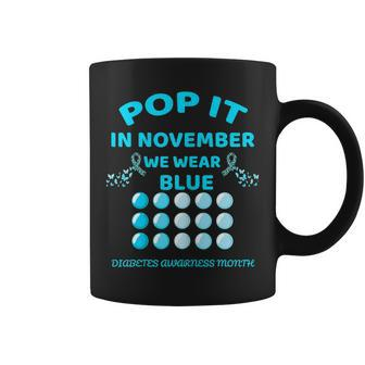 Kids In November We Wear Blue Ribbon Diabetes Awareness Kids Coffee Mug - Thegiftio UK