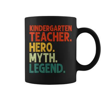 Kindergarten Lehrer Held Mythos Legende Vintage Lehrertag Tassen - Seseable