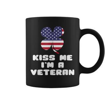 Kiss Me Im A Veteran Irish St Patricks Day Patriotic Coffee Mug - Thegiftio UK
