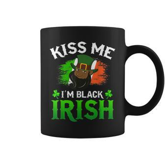 Kiss Me Im Black Irish St Patricks Day Leprechaun Hat Coffee Mug - Thegiftio