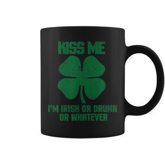 Kiss Me Im Drunk Or Irish Whatever St Patrick Coffee Mug - Seseable
