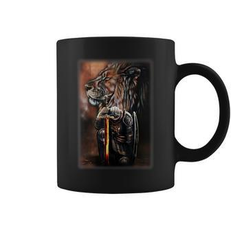 Knight Templar God Lion Christian Jesus Lover Coffee Mug - Seseable