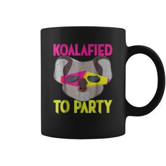 Koalafied To Party Funny Animal Pun Koala Coffee Mug - Thegiftio UK