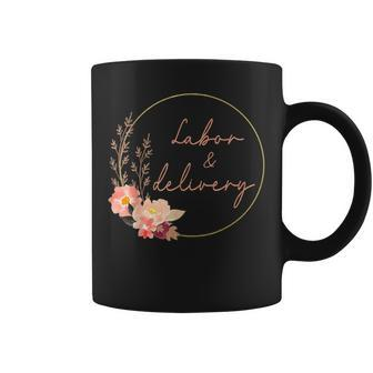Labor And Delivery Nurse L&D Nurse Flower Floral Gift For Womens Coffee Mug - Thegiftio UK