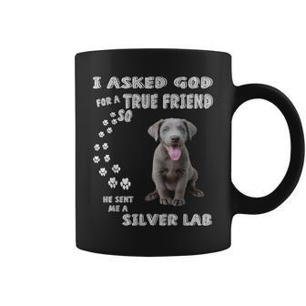 Labrador Retriever Dog Quote Mom Dad Print Cute Silver Lab Coffee Mug - Thegiftio UK