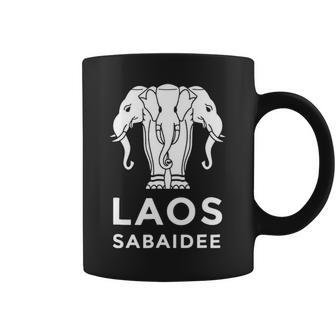 Laos Erawan 3 Headed Elephant Funny Laotian Gift Coffee Mug - Seseable