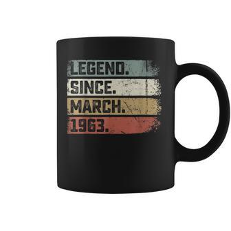 Legend Since March 1963 60 Years Old Gifts 60Th Birthday Coffee Mug - Seseable