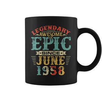 Legendary Awesome Epic Since June 1958 Birthday Gift For Womens Coffee Mug | Mazezy