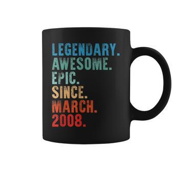 Legendary Awesome Epic Since March 2008 Vintage Birthday Coffee Mug - Seseable