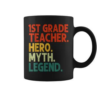 Lehrer der 1. Klasse Held Mythos Legende Tassen im Vintage-Stil - Seseable