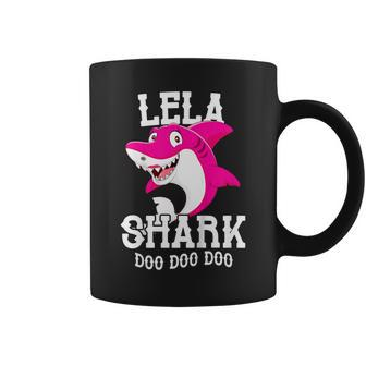 Lela Shark For Mother Grandma Birthday Halloween Christmas Coffee Mug | Mazezy